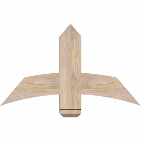 Ekena Millwork Bellingham Smooth Timber Gable Bracket, Douglas Fir, 36"W x 21"H x 5 1/2"D x 5 1/2"F, 14/12 Pitch GBW036X21X0606BEL00SDF